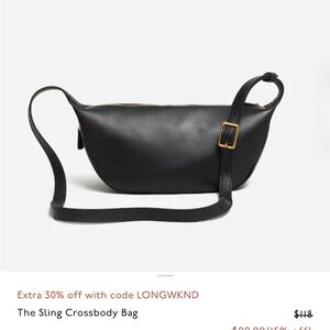Madewell Black Crossbody Sling bag